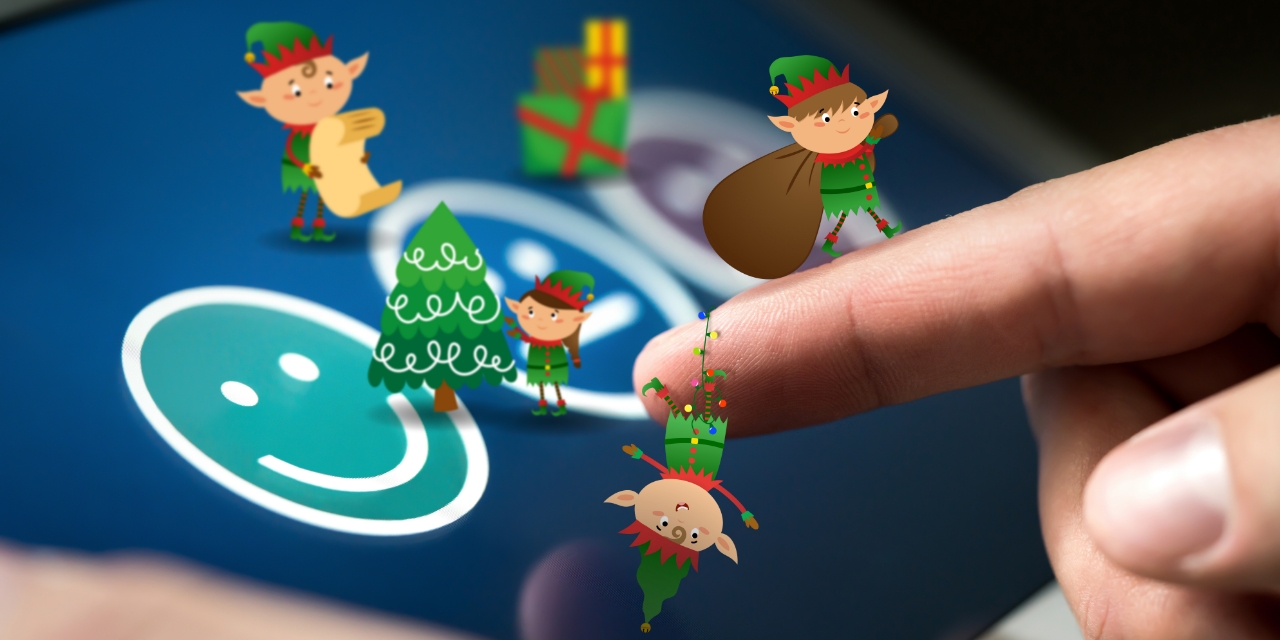 Christmas elves making mischief on customer experience survey
