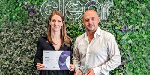 Sherridan and Gav hold the Shropshire Community Foundation certificate and award