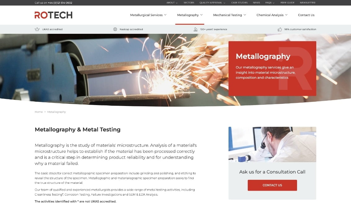 Rotech website artical page