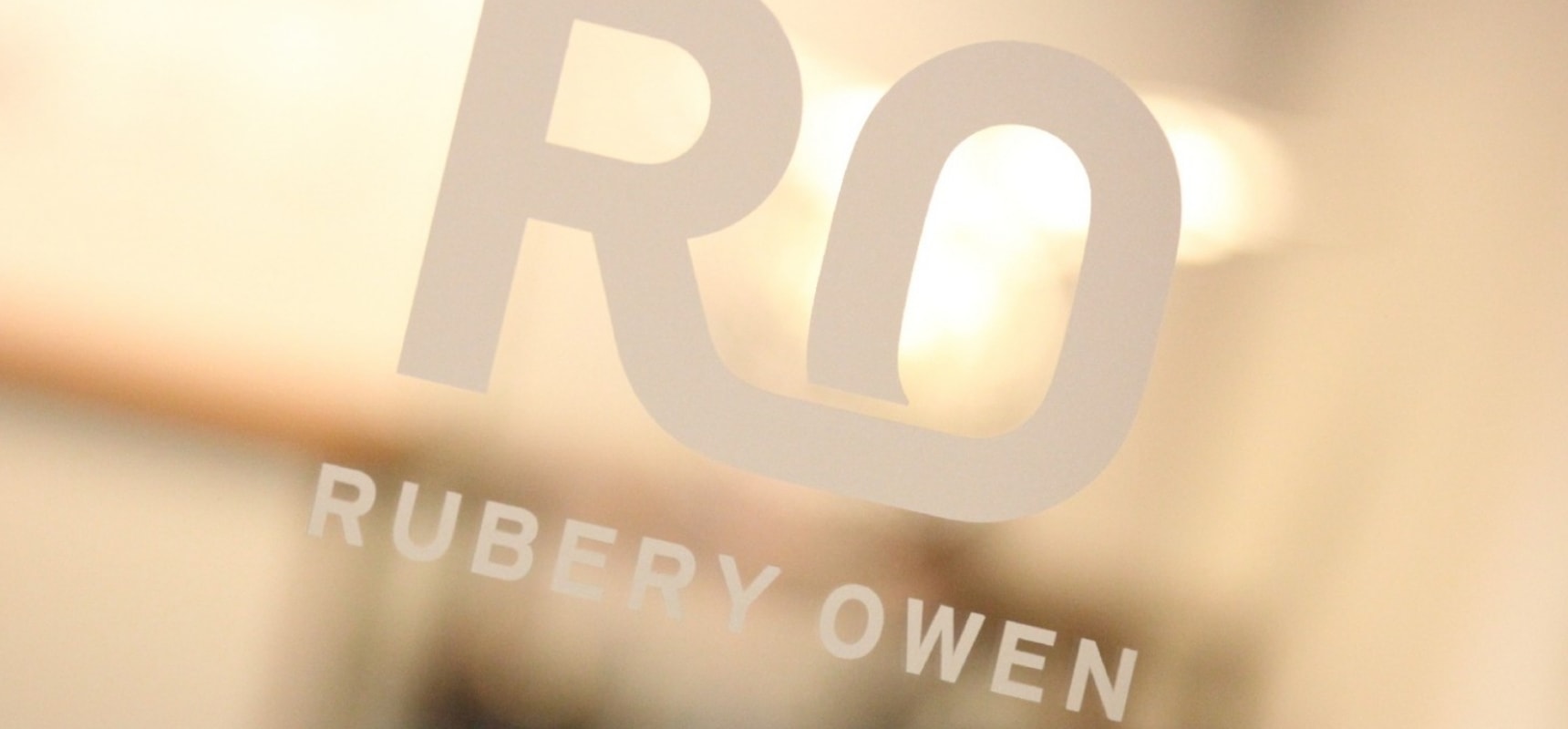 Rubery Owen logo installed as window signage