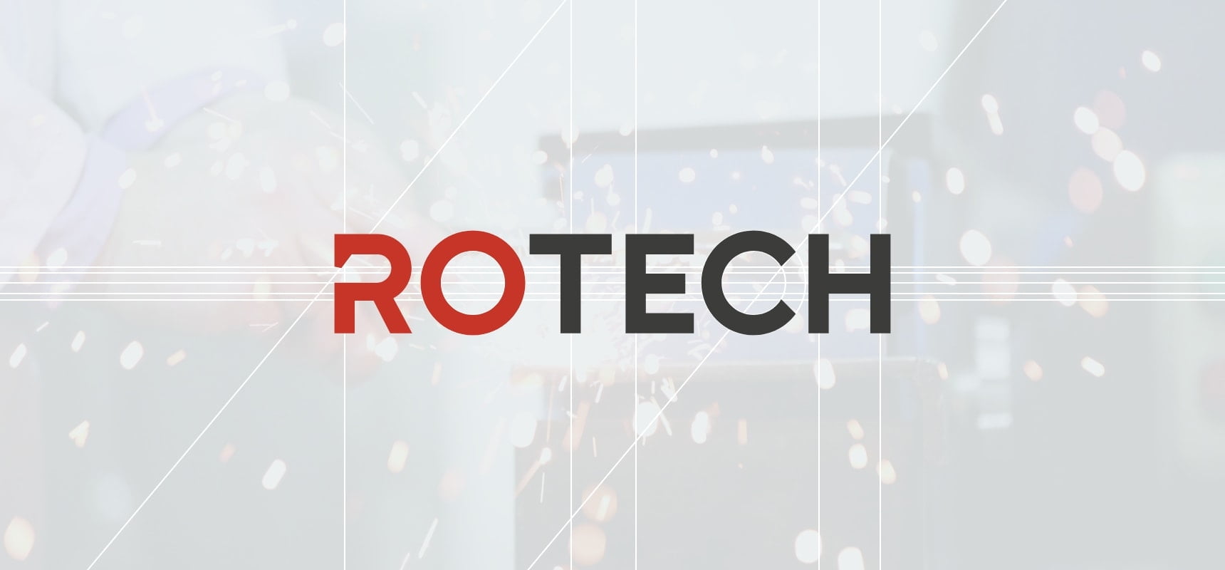 Rotech logo detail with guide lines